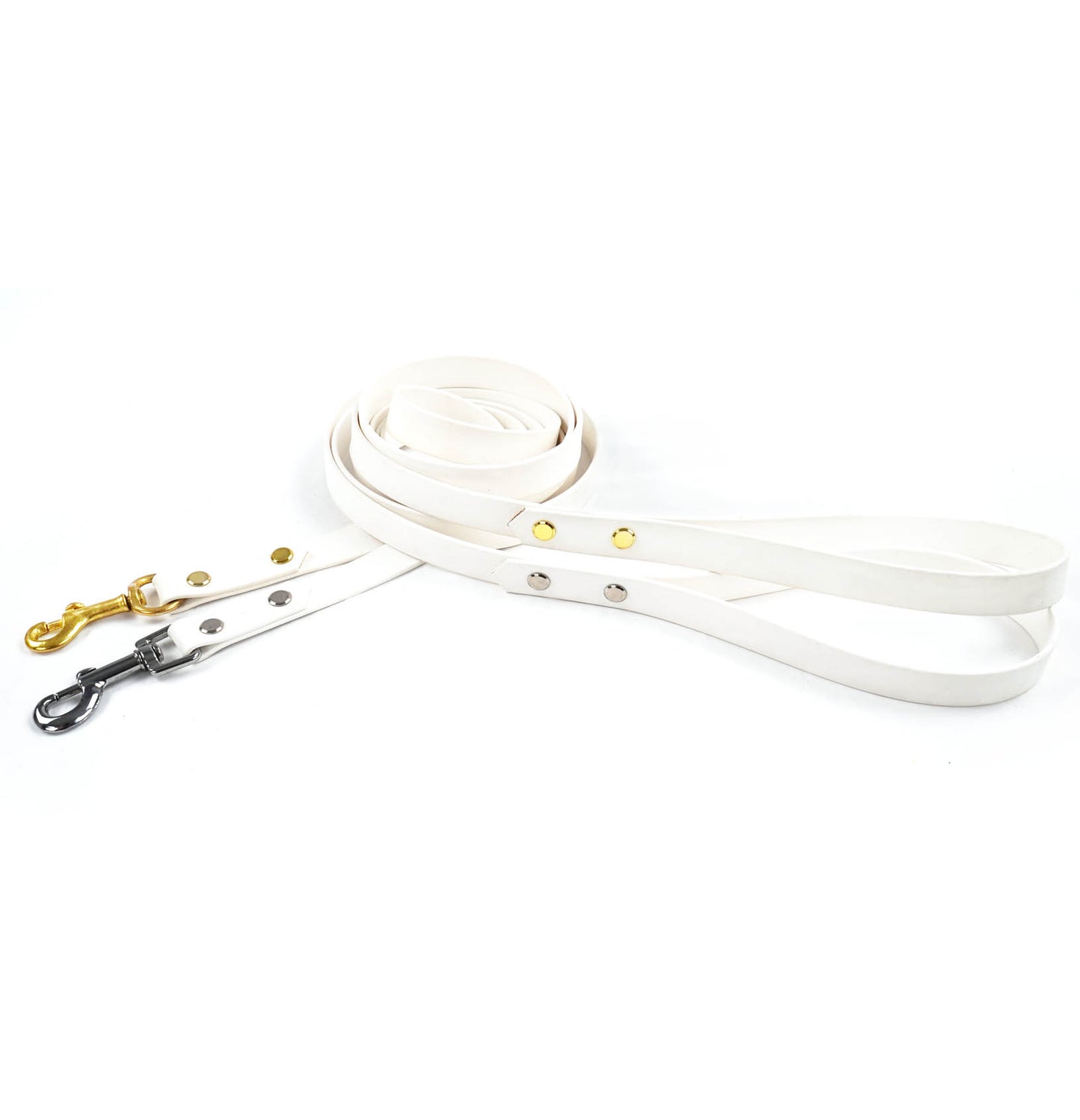 Handtillverkat Koppel i Biothane ® - Vit